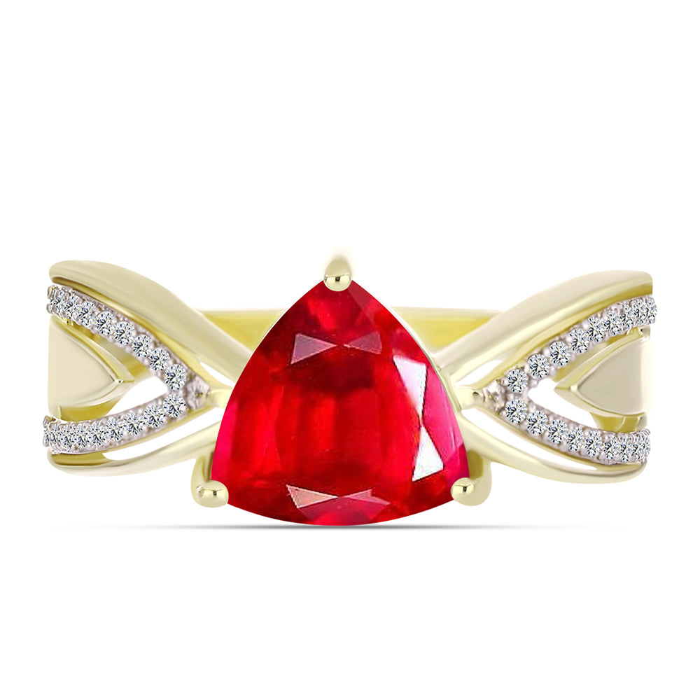 Inel din Argint 925 Placat cu Aur ( 3.86 grame ) cu Agat Roșu și Topaz Alb 2.96 Carate 1 