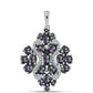 Pandantiv din Argint 925 ( 2.77 grame ) cu Cuarț Mistic Verde Brazilian și Topaz Alb 2.4 Carate