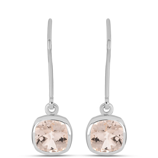 Cercei din Argint 925 ( 1.82 grame ) cu Morganit Gozareh 1.7 Carate