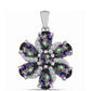 Pandantiv din Argint 925 ( 2.22 grame ) cu Cuarț Mistic Verde Brazilian și Topaz Alb 2.33 Carate