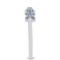 Inel din Argint 925 ( 2.03 grame ) cu Moissanite Albastru Oceanic 0.26 Carate