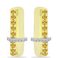 Cercei din Argint 925 Placat cu Aur ( 4.56 grame ) cu Cuarț Coniac și Topaz Alb 0.61 Carate