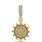 Pandantiv din Argint 925 Placat cu Aur ( 1.57 grame ) cu Cuarț Coniac și Topaz Alb 0.39 Carate