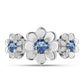 Inel din Argint 925 ( 3.33 grame ) cu Moissanite Albastru Oceanic 0.44 Carate