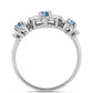 Inel din Argint 925 ( 3.33 grame ) cu Moissanite Albastru Oceanic 0.44 Carate