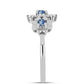 Inel din Argint 925 ( 3.33 grame ) cu Moissanite Albastru Oceanic 0.44 Carate
