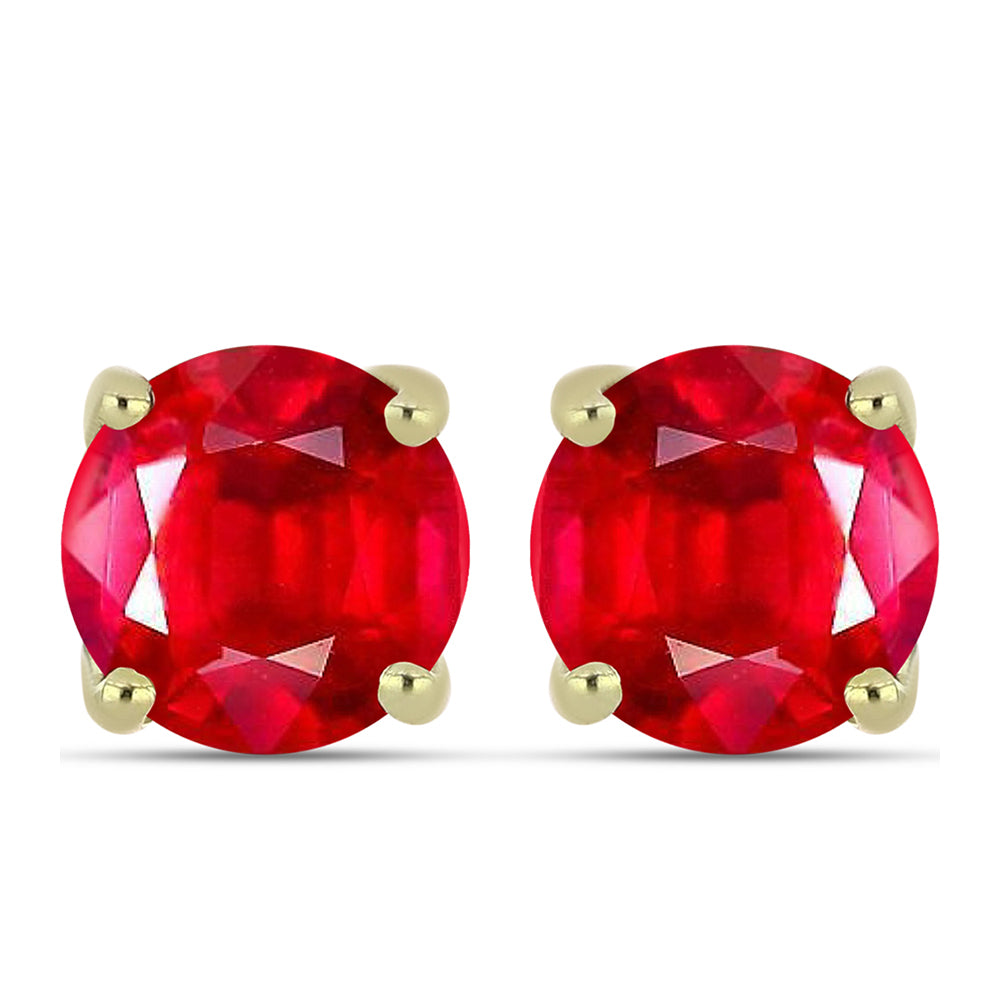 Cercei din Argint 925 Placat cu Aur ( 1.08 grame ) cu Agat Roșu 2.35 Carate 1 