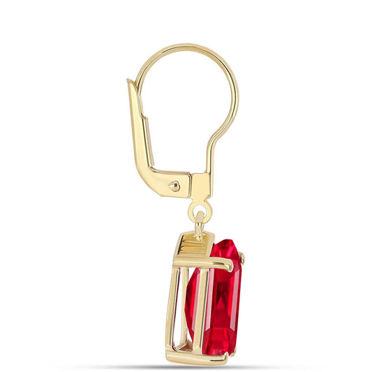 Cercei din Argint 925 Placat cu Aur ( 2.95 grame ) cu Agat Roșu 5.25 Carate