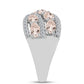 Inel din Argint 925 ( 4.92 grame ) cu Morganit Gozareh și Topaz Alb 2.47 Carate
