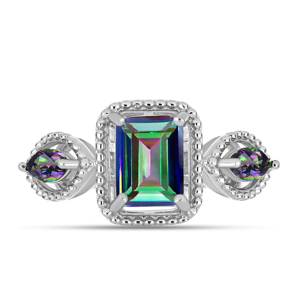 Inel din Argint 925 ( 3.13 grame ) cu Cuarț Mistic Verde Brazilian 1.84 Carate 1 