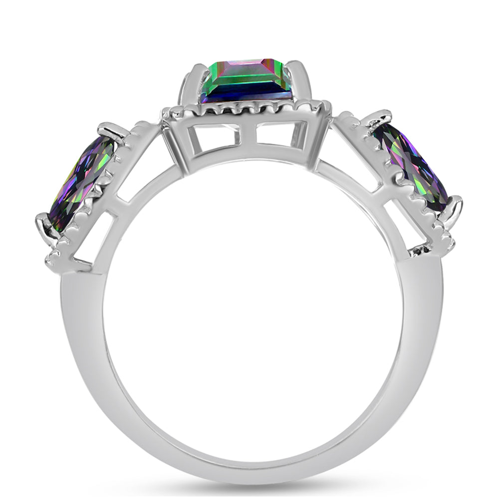 Inel din Argint 925 ( 3.13 grame ) cu Cuarț Mistic Verde Brazilian 1.84 Carate