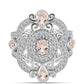 Inel din Argint 925 ( 5.31 grame ) cu Morganit Gozareh și Topaz Alb 1.77 Carate