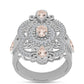 Inel din Argint 925 ( 5.31 grame ) cu Morganit Gozareh și Topaz Alb 1.77 Carate