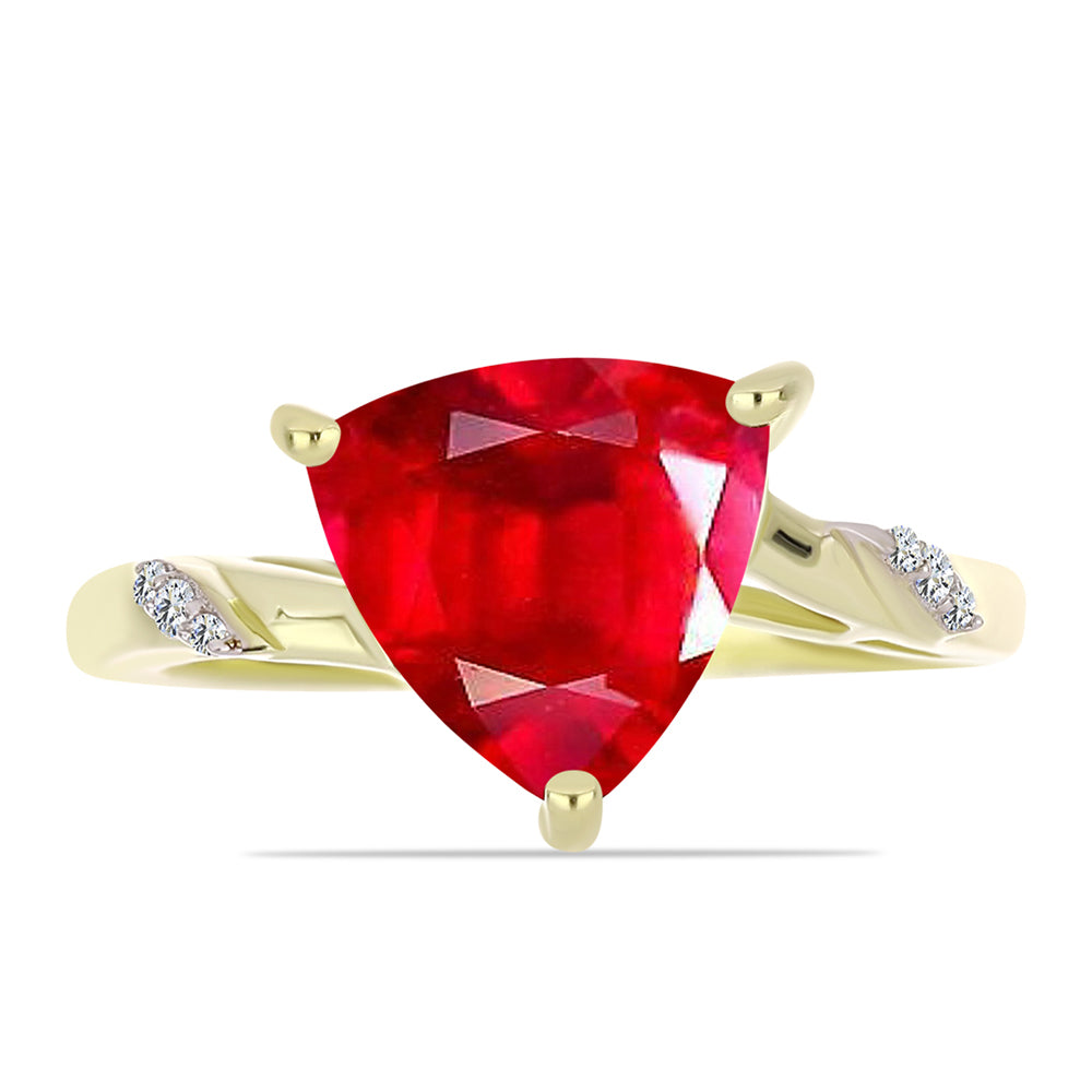 Inel din Argint 925 Placat cu Aur ( 2.63 grame ) cu Agat Roșu și Topaz Alb 2.82 Carate 1 