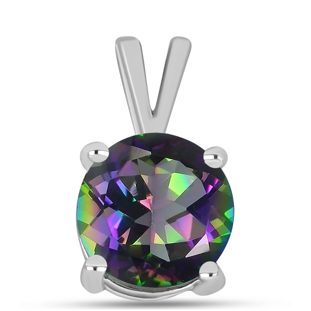 Pandantiv din Argint 925 ( 0.72 grame ) cu Cuarț Mistic Verde Brazilian 1.91 Carate 1 