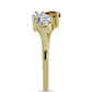 Inel din Argint 925 Placat cu Aur ( 2.26 grame ) cu Cuarț Coniac și Topaz Alb 1.46 Carate