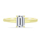 Inel din Argint 925 Placat cu Aur ( 2.58 grame ) cu Diamant Certificat cultivat în laborator 1.12 Carate