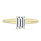Inel din Argint 925 Placat cu Aur ( 2.58 grame ) cu Diamant Certificat cultivat în laborator 1.12 Carate