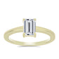 Inel din Argint 925 Placat cu Aur ( 2.58 grame ) cu Diamant Certificat cultivat în laborator 1.12 Carate