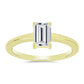 Inel din Argint 925 Placat cu Aur ( 2.58 grame ) cu Diamant Certificat cultivat în laborator 1.12 Carate
