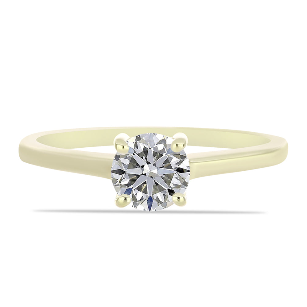 Inel din Argint 925 Placat cu Aur ( 2.05 grame ) cu Diamant Certificat cultivat în laborator 1.08 Carate 1 