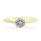 Inel din Argint 925 Placat cu Aur ( 2.05 grame ) cu Diamant Certificat cultivat în laborator 1.08 Carate