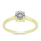 Inel din Argint 925 Placat cu Aur ( 2.05 grame ) cu Diamant Certificat cultivat în laborator 1.08 Carate