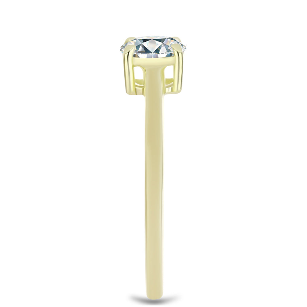 Inel din Argint 925 Placat cu Aur ( 2.05 grame ) cu Diamant Certificat cultivat în laborator 1.08 Carate 4 