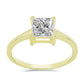 Inel din Argint 925 Placat cu Aur ( 2.03 grame ) cu Diamant Certificat cultivat în laborator 1.58 Carate