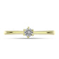 Inel din Argint 925 Placat cu Aur ( 1.69 grame ) cu Diamant Certificat cultivat în laborator 0.2 Carate