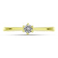 Inel din Argint 925 Placat cu Aur ( 1.69 grame ) cu Diamant Certificat cultivat în laborator 0.2 Carate