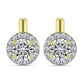 Cercei din Argint 925 Placat cu Aur ( 3.03 grame ) cu Diamant Certificat cultivat în laborator 1.65 Carate