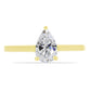 Inel din Argint 925 Placat cu Aur ( 2.01 grame ) cu Diamant Certificat cultivat în laborator 0.96 Carate