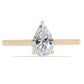 Inel din Argint 925 Placat cu Aur ( 2.01 grame ) cu Diamant Certificat cultivat în laborator 0.96 Carate