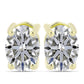 Cercei din Argint 925 Placat cu Aur ( 1.4 grame ) cu Diamant Certificat cultivat în laborator 1.44 Carate