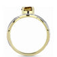 Inel din Argint 925 Placat cu Aur ( 3.34 grame ) cu Cuarț Coniac și Topaz Alb 1.41 Carate