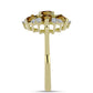 Inel din Argint 925 Placat cu Aur ( 3.01 grame ) cu Cuarț Coniac și Topaz Alb 1.63 Carate