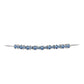 Brățară din Argint 925 ( 4.88 grame ) cu Moissanite Albastru Oceanic 1.65 Carate