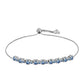 Brățară din Argint 925 ( 4.88 grame ) cu Moissanite Albastru Oceanic 1.65 Carate