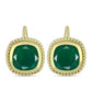 Cercei din Argint 925 Placat cu Aur ( 6.47 grame ) cu Agat Verde 5.97 Carate