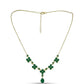 Colier din Argint 925 Placat cu Aur ( 6.14 grame ) cu Agat Verde 3.94 Carate
