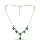 Colier din Argint 925 Placat cu Aur ( 6.14 grame ) cu Agat Verde 3.94 Carate