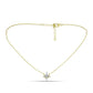 Cruce Colier din Argint 925 Placat cu Aur ( 3.03 grame ) cu Diamant Alb 0.11 Carate
