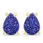 Cercei din Argint 925 Placat cu Aur ( 1.74 grame ) cu Drusă Violet 2.24 Carate