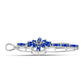Cruce Pandantiv din Argint 925 ( 3.88 grame ) cu Safir Albastru Australian și Topaz Alb 4.25 Carate