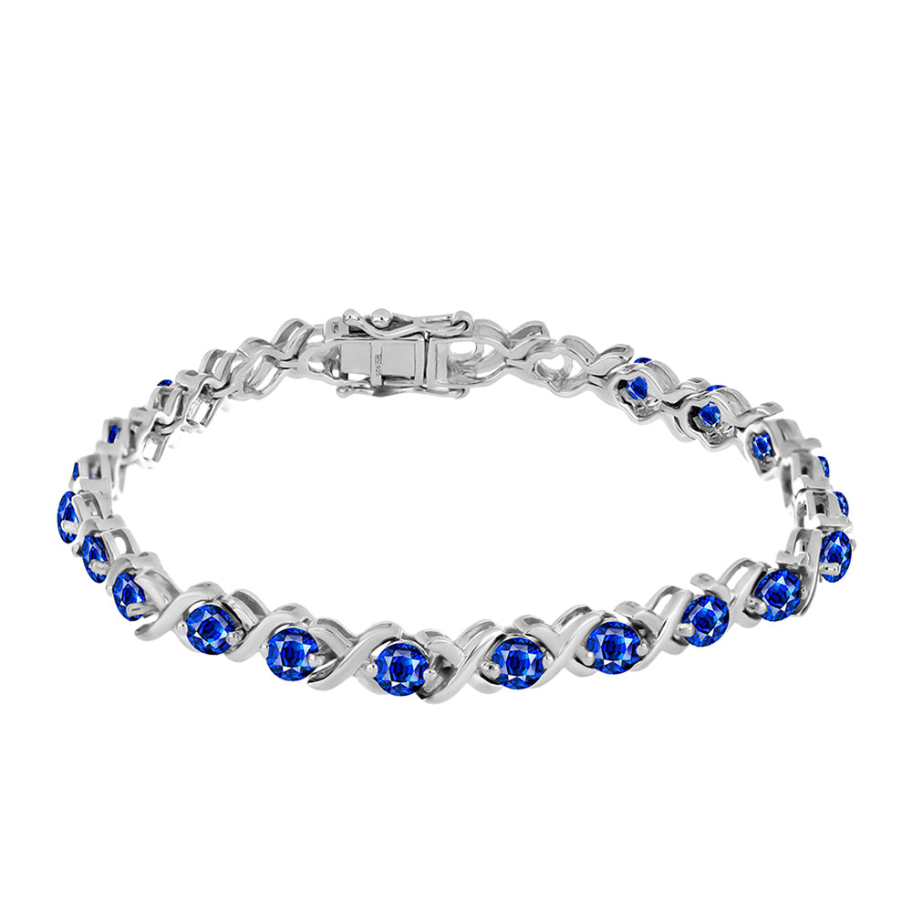 Brățară din Argint 925 ( 13.37 grame ) cu Safir Albastru Australian 7.33 Carate 1 