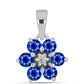 Pandantiv din Argint 925 ( 0.94 grame ) cu Safir Albastru Australian și Topaz Alb 0.94 Carate