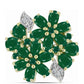 Inel din Argint 925 Placat cu Aur ( 4.84 grame ) cu Agat Verde 3.97 Carate