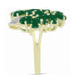 Inel din Argint 925 Placat cu Aur ( 4.84 grame ) cu Agat Verde 3.97 Carate