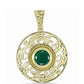 Pandantiv din Argint 925 Placat cu Aur ( 3.79 grame ) cu Agat Verde 1.21 Carate